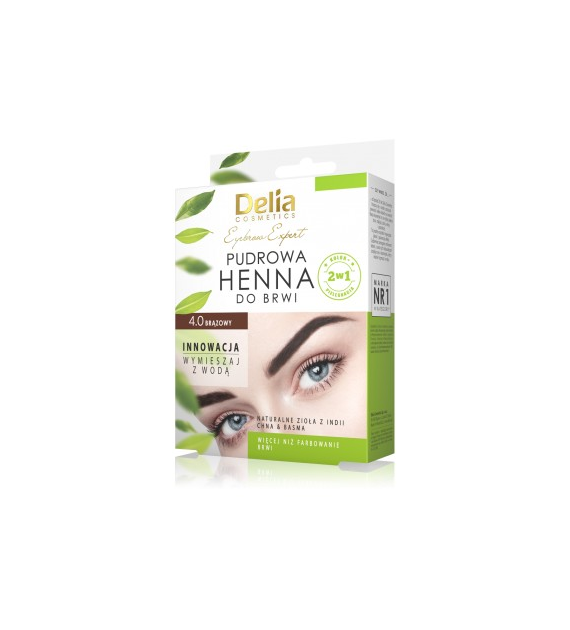 DELIA Henna Pudrowa do brwi 4.0 brązowa