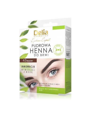 DELIA Henna Pudrowa do brwi 4.0 brązowa