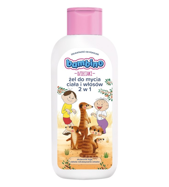 BAMBINO - DZIECIAKI ŻEL DO MYCIA CIAŁA I WŁOSÓW 400ML 2W1 BOLEK&LOLEK SURYKATKI