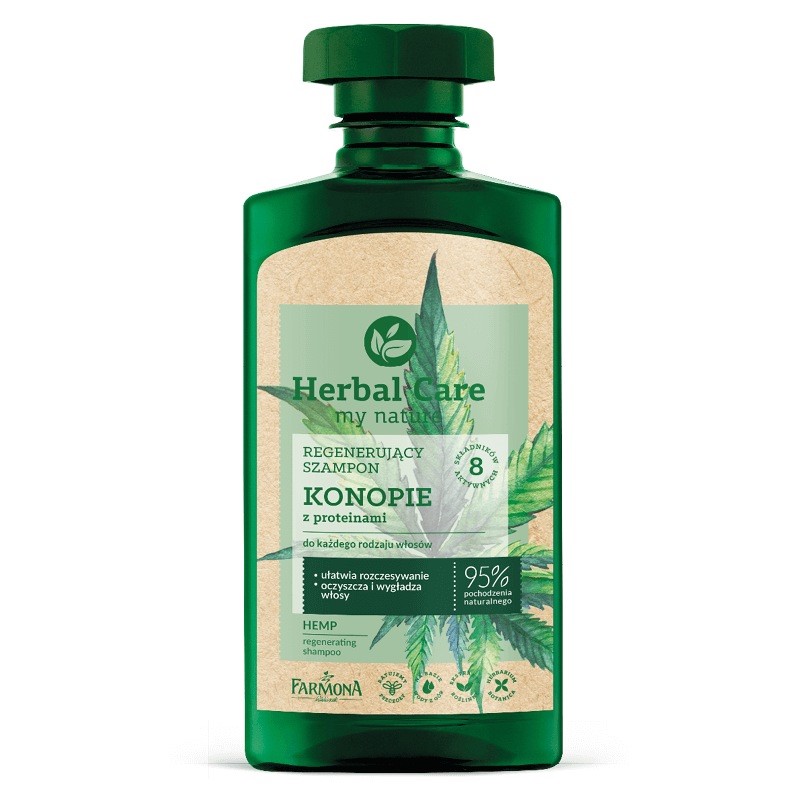 Herbal Care Szampon do włosów regenerujący KONOPIE / 330ml