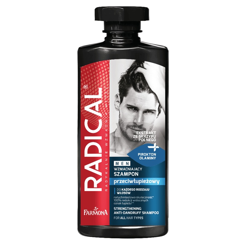 RADICAL MEN Wzmacniający szampon przeciwłupieżowy / 400ml