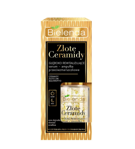 ZŁOTE CERAMIDY Głęboko rewitalizujące serum - ampułka przeciwzmarszczkowe dzień/ noc , 15 ml