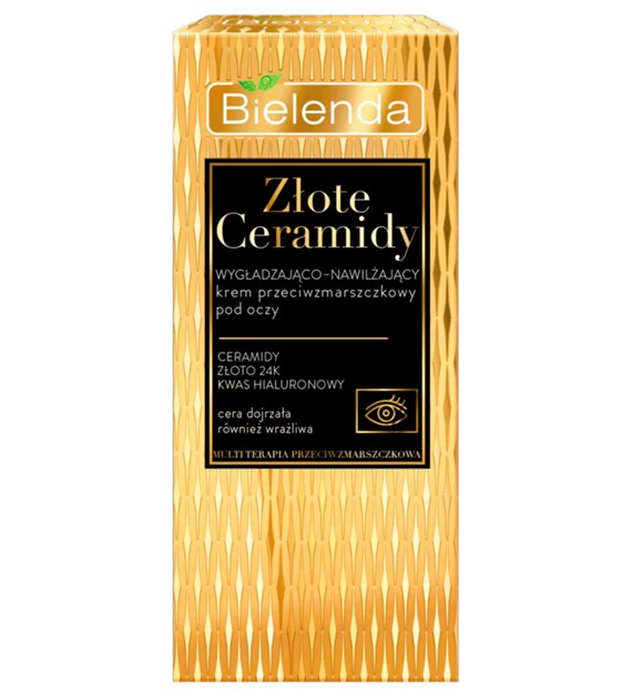 ZŁOTE CERAMIDY Wygładzająco - nawilżający krem przeciwzmarszczkowy pod oczy, 15 ml