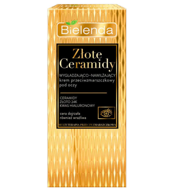 ZŁOTE CERAMIDY Wygładzająco - nawilżający krem przeciwzmarszczkowy pod oczy, 15 ml