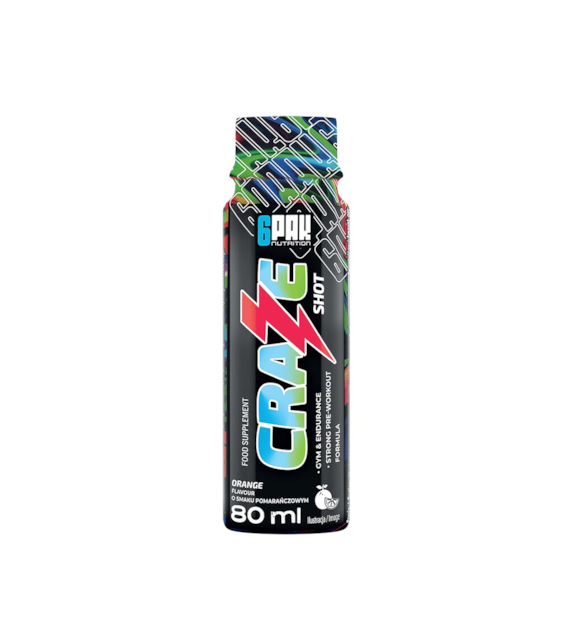 6PAK CRAZE SHOT 80ml ORANGE - PROMOCJA