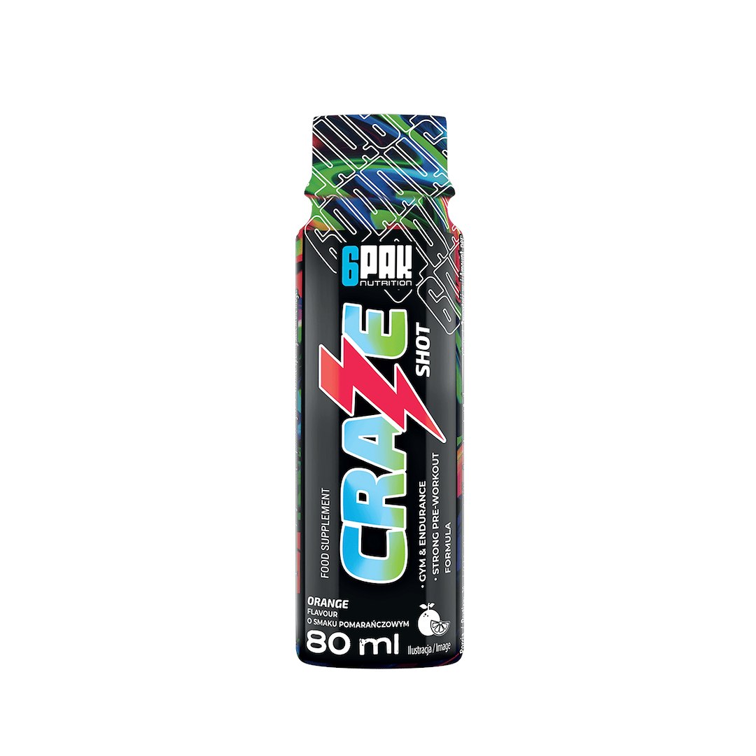 6PAK CRAZE SHOT 80ml ORANGE