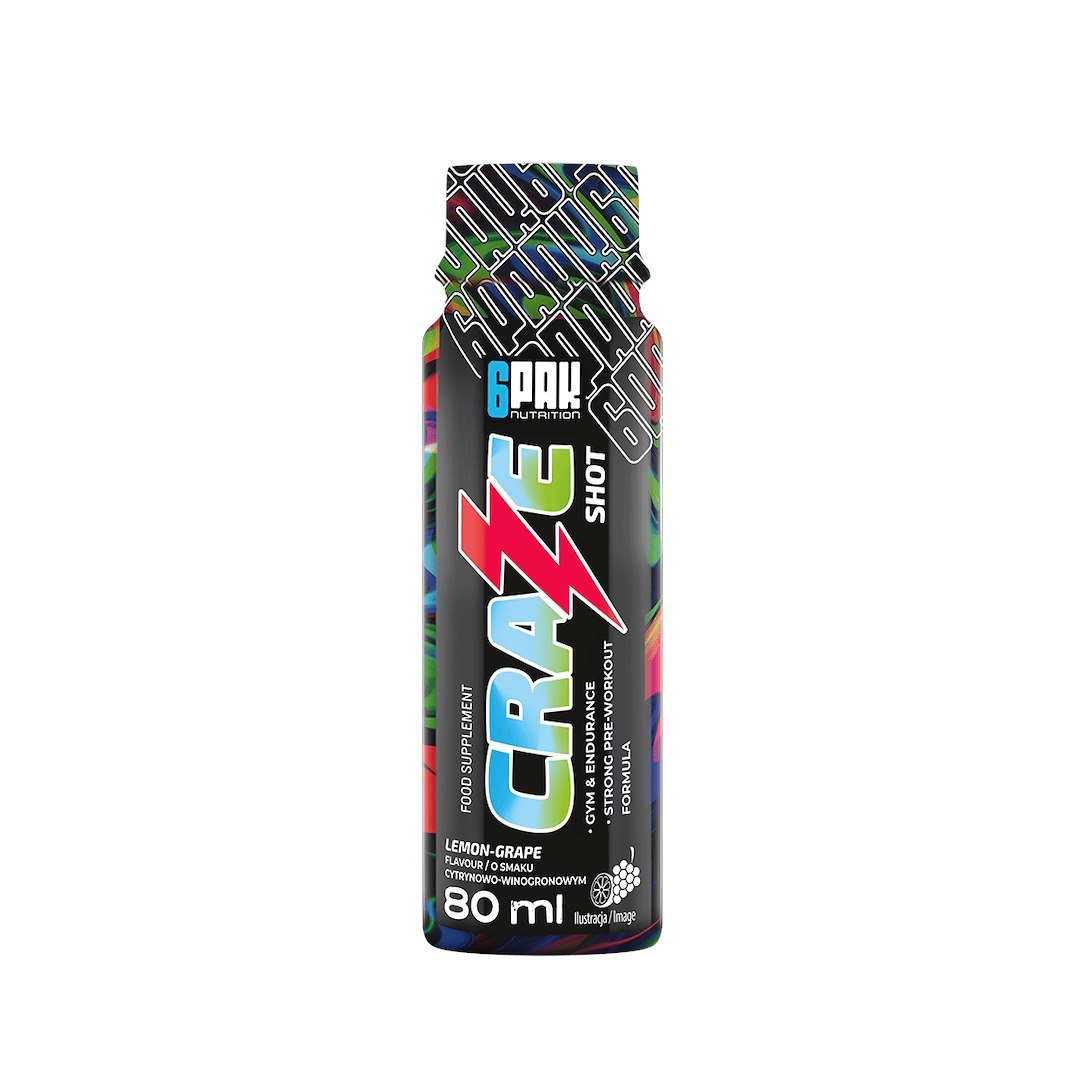 6PAK CRAZE SHOT 80ml LEMON-GRAPE