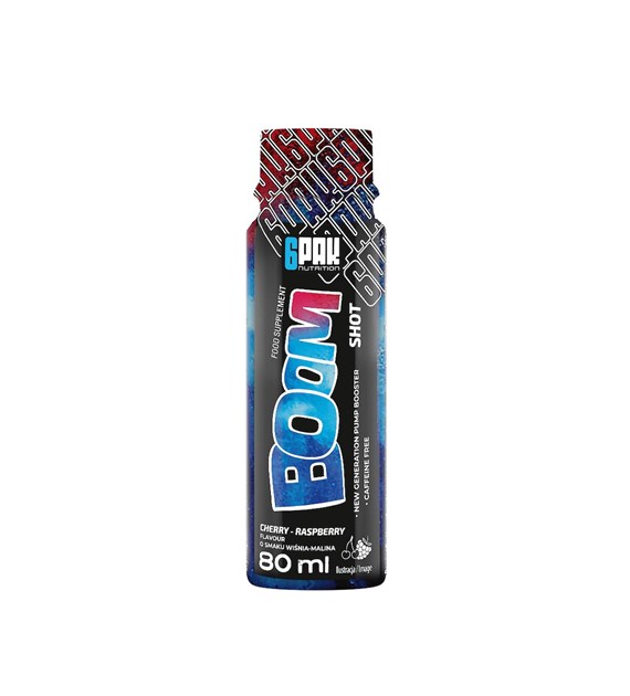 6PAK BOOM SHOT 80ml CHERRY-RASPBERRY