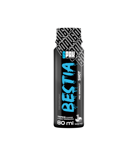 6PAK BESTIA SHOT 80ml TROPICAL - PROMOCJA