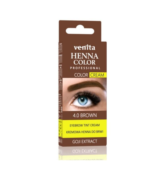 HENNA COLOR PROFESSIONAL - henna w kremie do brwi BRĄZOWA