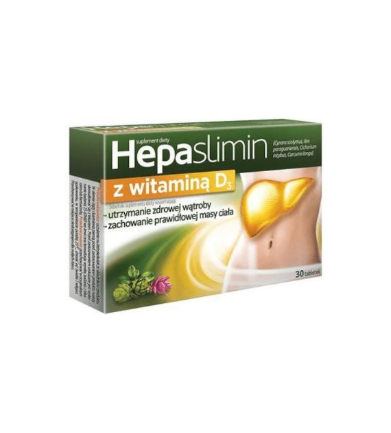 HEPASLIMIN Z WITAMINĄ D3 / 30 tabletek