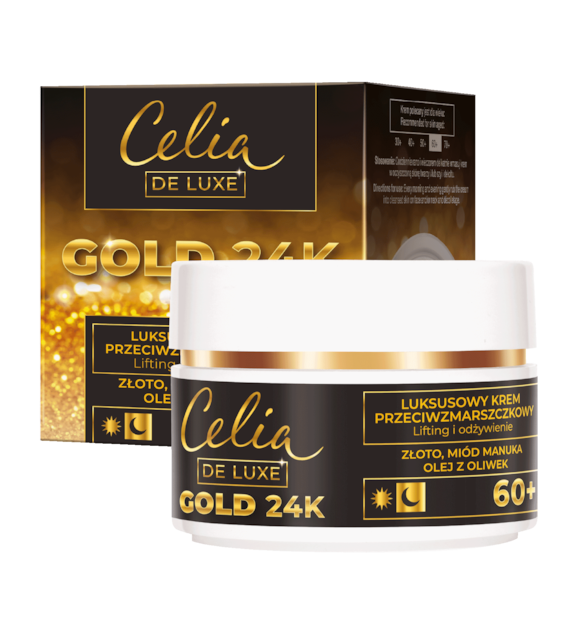 Celia krem przeciwzmarszczkowy na dzień i na noc Gold 24K 60+ 50 ml