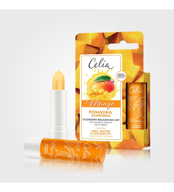 CELIA POMADKA OCHRONNA Olejkowy balsam do ust Mango   4 G