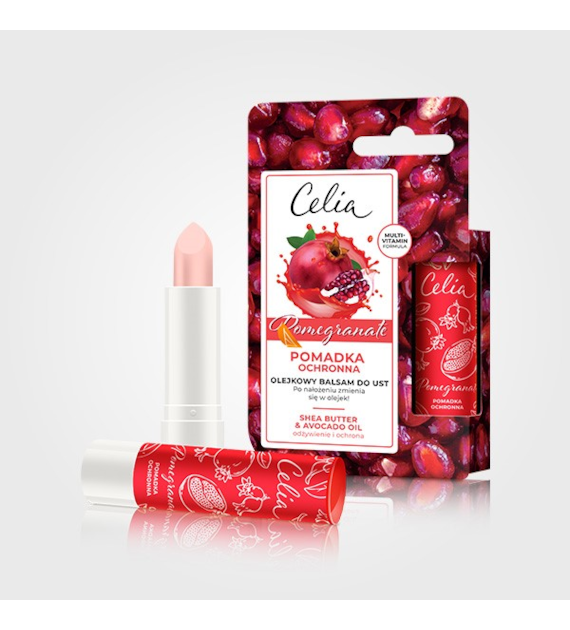 CELIA POMADKA OCHRONNA Olejkowy balsam do ust Pomegranate   4 G