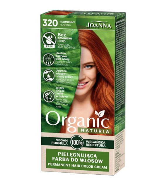 NATURIA ORGANIC Vegan Farba Płomienny 320