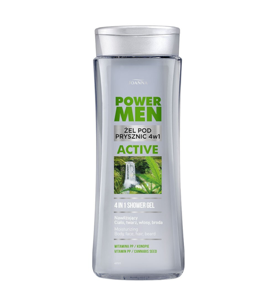 POWER MEN Żel pod prysznic 4w1 ACTIVE dla mężczyzn konopie i wit. PP 300ml