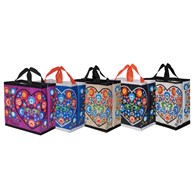 FRASPO Torba z PP FOLKLOR 1  zestaw 5 kolorów w mikscie 35x20x35  24 l. (po 25 sztuk)