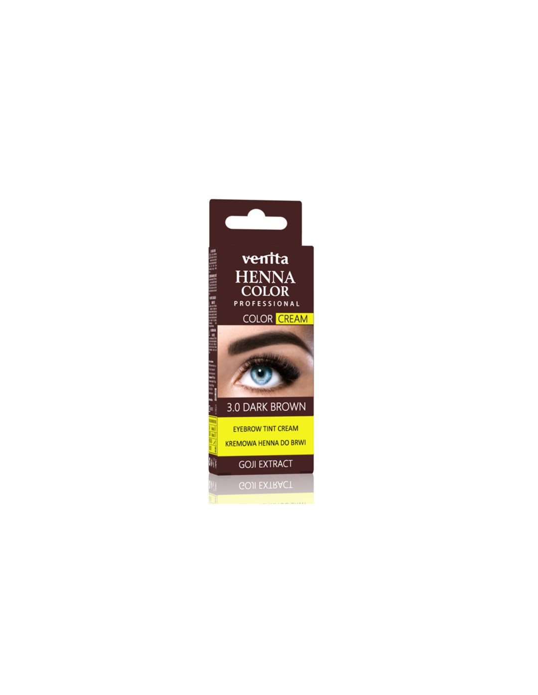 VENITA Henna do brwi i rzęs w kremie, 3.0 CIEMNY BRĄZ, 30 g