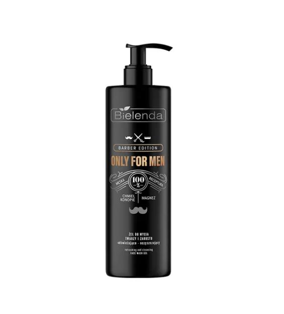 ONLY FOR MEN - BARBER EDITION Żel do mycia twarzy i zarostu odświeżająco-oczyszczający 190g