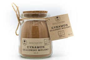 Ekologiczny Cynamon Cejloński Mielony 65g w słoiczku
