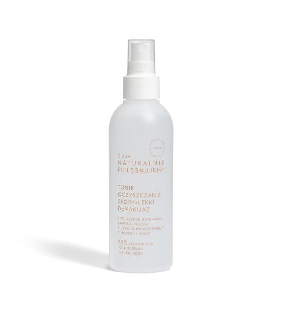ZIAJA NATURALNIE PIELĘGNUJEMY TONIK OCZYSZCZANIE SKÓRY+LEKKI DEMAKIJAŻ/SPRAY 200 ml