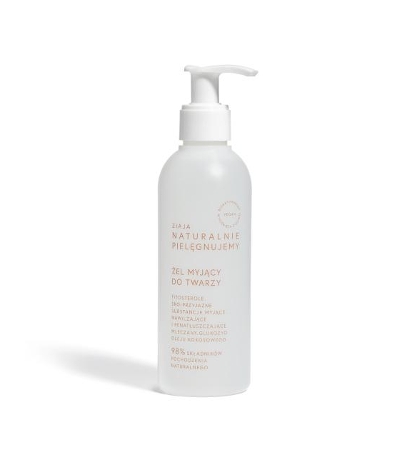 ZIAJA NATURALNIE PIELĘGNUJEMY ŻEL MYJĄCY DO TWARZY 190 ml