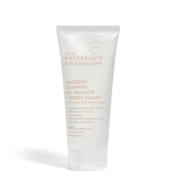 ZIAJA NATURALNIE PIELĘGNUJEMY ŁAGODNY SZAMPON DO WŁOSÓW I SKÓRY GŁOWY  200 ml
