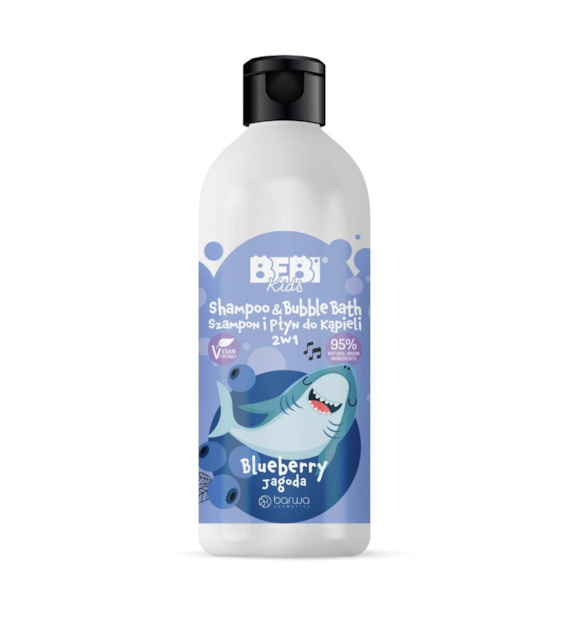 BARWA Bebi Kids Szampon i Płyn do kąpieli 2w1 - Jagoda 500ml