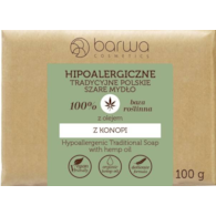 BARWA Hipoalergiczna Tradycyjne Polskie Mydło szare w kostce z olejem z konopii 100 g