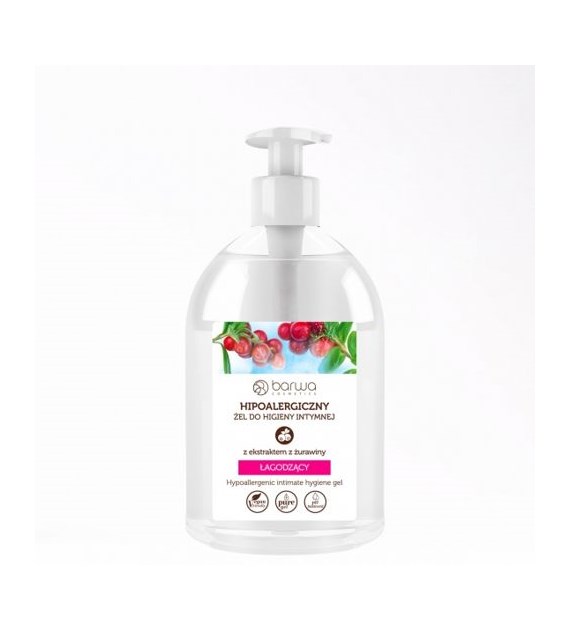 BARWA Hipoalergiczna Żel do higieny intymnej łagodzący - Żurawina 500 ml