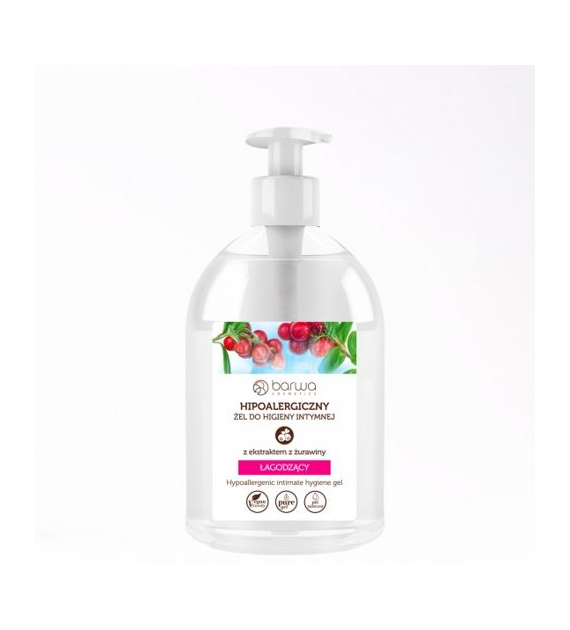 BARWA Hipoalergiczna Żel do higieny intymnej łagodzący - Żurawina 500 ml