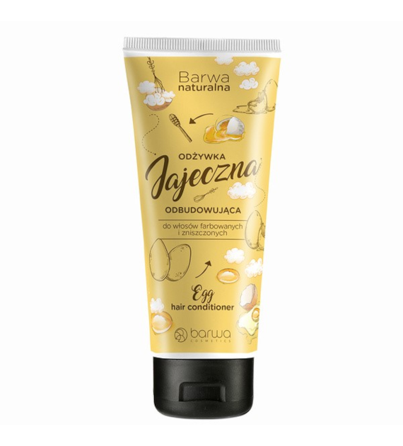 BARWA Naturalna Jajeczna Odżywka odbudowująca do włosów farbowanych i zniszczonych 200ml