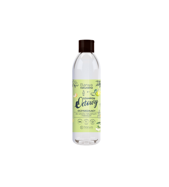 BARWA Naturalna Szampon do włosów Octowy oczyszczający- włosy naturalne i matowe 300ml