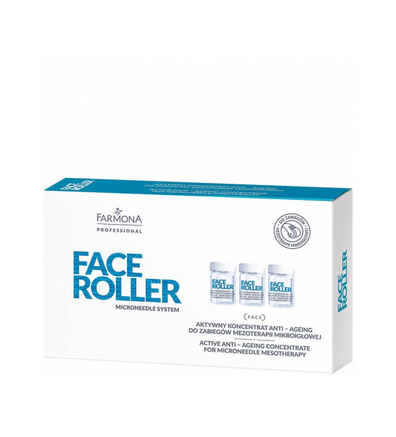 FARMONA PRO FACE ROLLER Aktywny koncentrat anti-ageing do zabiegów mezoterapii mikroigłowej 5 x 5ml