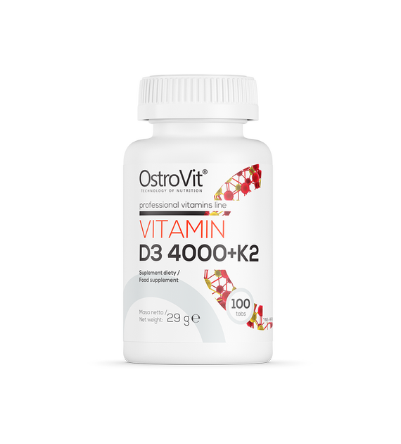 OstroVit VITAMIN D3 4000 IU + K2 VEGE 100 TABS