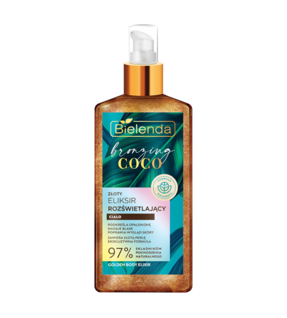 BRONZING COCO Rozświetlający złoty eliksir do ciała, 150ml