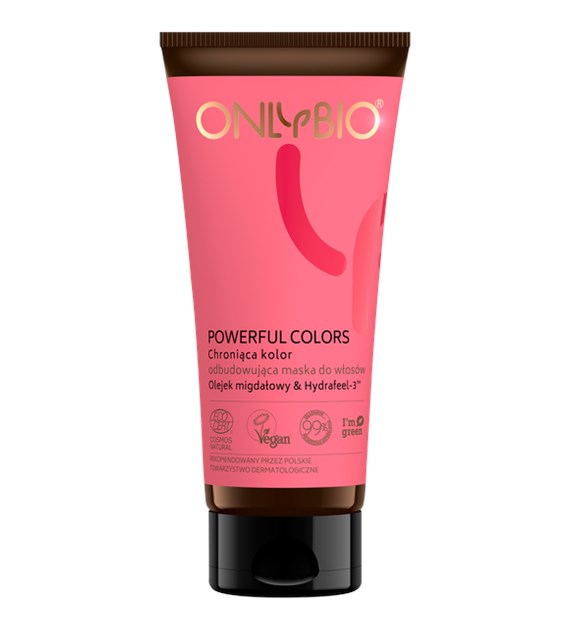 ONLYBIO Powerful Colors Chroniąca kolor odbudowująca maska do włosów TUBA 200 ml   -  SUPER CENA - KOŃCÓWKA SERII U PRODUCENTA