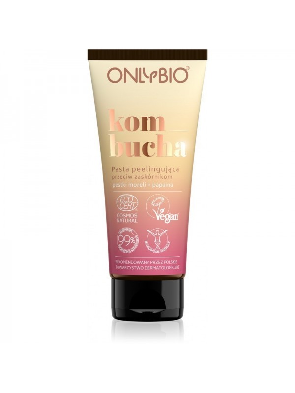 ONLYBIO  Kombucha Pasta peelingująca przeciw zaskórnikom   75ml  - PL