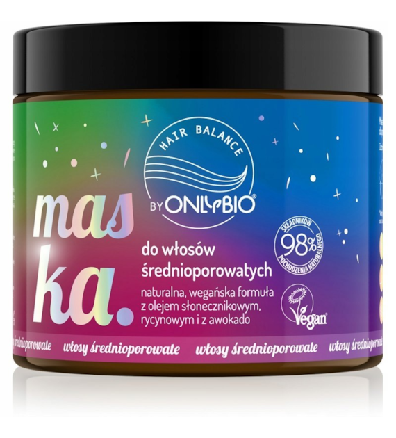 OnlyBio HAIR in BALANCE BY ONLYBIO MASKA DO WŁOSÓW ŚREDNIOPOROWATYCH   400 ml -  PROMOCJA