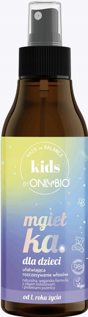 ONLYBIO Hair in Balance Kids by ONLYBIO Mgiełka dla dzieci ułatwiająca rozczesywanie włosów  150ml  - PL