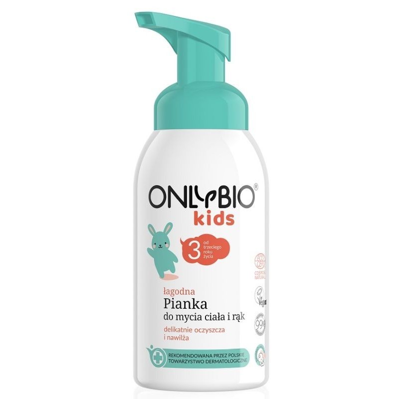 ONLYBO  Łagodna pianka do mycia ciała i rąk od 3. roku życia 300ml
