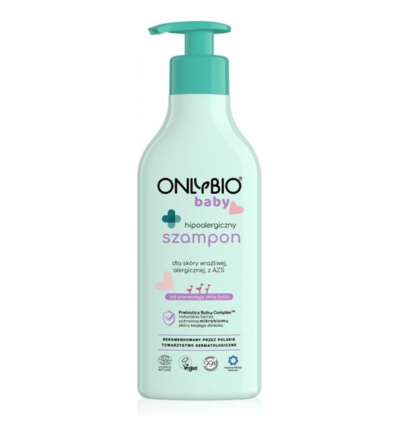 OnlyBio hipoalergiczny szampon dla niemowląt ze skórą atopową, alergiczną i skłonną do alergii 300 ml