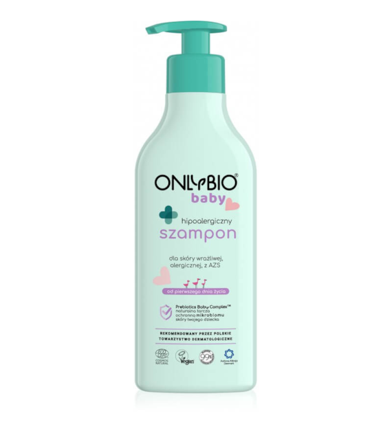 OnlyBio hipoalergiczny szampon dla niemowląt ze skórą atopową, alergiczną i skłonną do alergii 300 ml