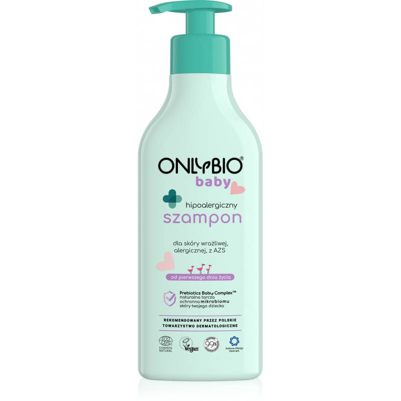 ONLYBIO  hipoalergiczny szampon dla niemowląt ze skórą atopową, alergiczną i skłonną do alergii 300 ml