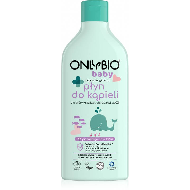 ONLYBIO  hipoalergiczny płyn do kąpieli dla niemowląt o skórze atopowej, alergicznej i skłonnej do alergii