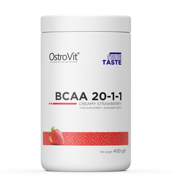 OstroVit BCAA 20-1-1  kremowa truskawka, 400 g