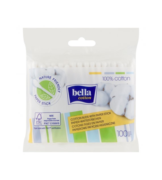 BELLA COTTON Papierowe patyczki higieniczne /100 szt.