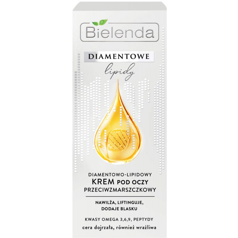 BIELENDA - DIAMENTOWE LIPIDY Diamentowo - lipidowy  krem przeciwzmarszczkowy pod oczy 15 ml