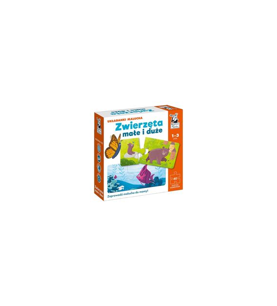 GRA  UKŁADANKI MALUCHA. ZWIERZĘTA MAŁE I DUŻE 1-3 LAT