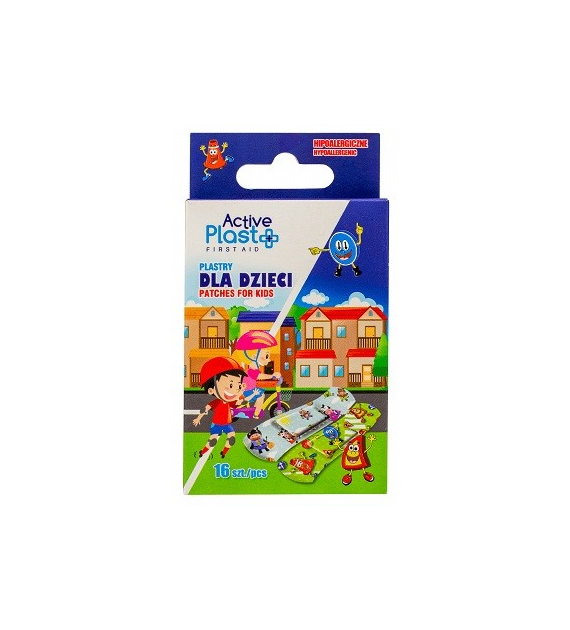 Active Plast First Aid Plastry dla dzieci, 16SZT